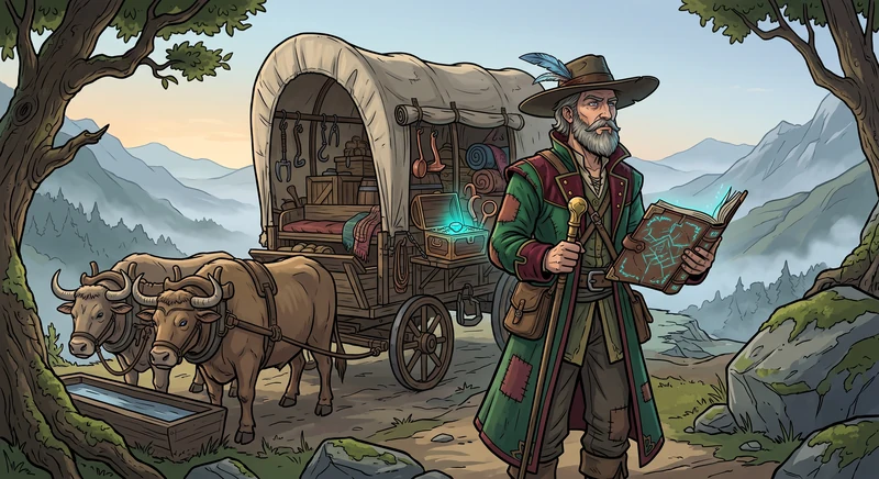 Fahrad - Traveling Merchant & Scholar Character Portrait in The Tales of Arthur Vance