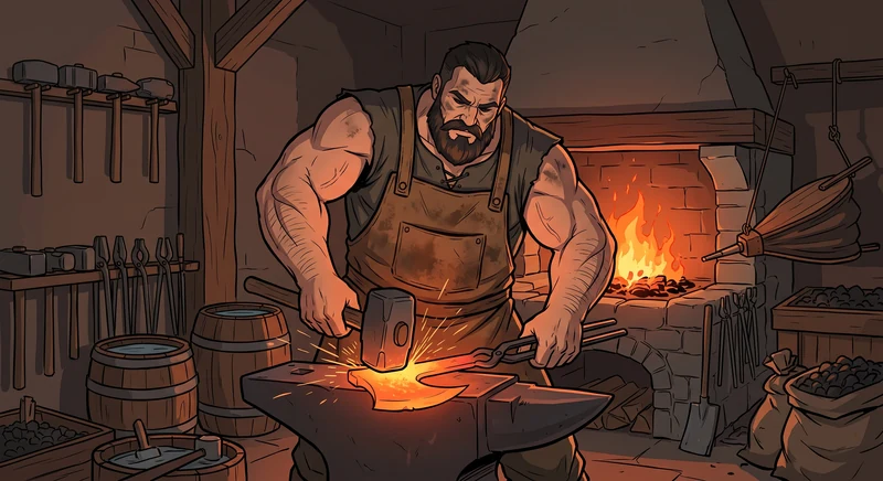 Thomas Vance - Master Blacksmith & Way-Smith Character Portrait in The Tales of Arthur Vance